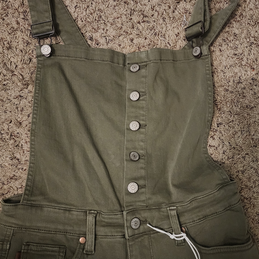Jufy Blue Olive Green Flare Jeans for Women - Picture 3 of 6